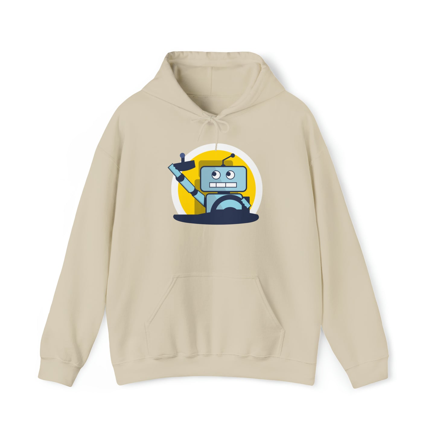 Self-Driving Robot Hooded Sweatshirt (Blue Robot)